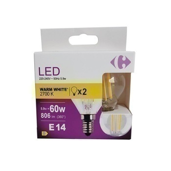 LEDFIL SPH 60W E14 WW CL BT2 C - Bazar - Promocash Promocash Morzine