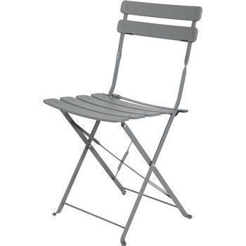 CHAISE BISTROT PLIANTE GRIS FO - Bazar - Promocash Toulouse