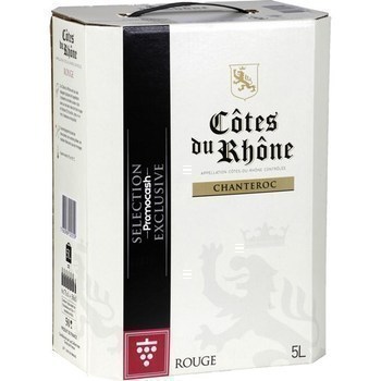 Ctes du Rhne Chanteroc 13,5 5 l - Vins - champagnes - Promocash Arles