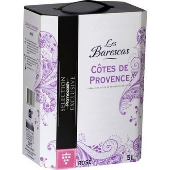 Ctes de Provence Les Barescas 13,5 5 l - Vins - champagnes - Promocash Le Pontet