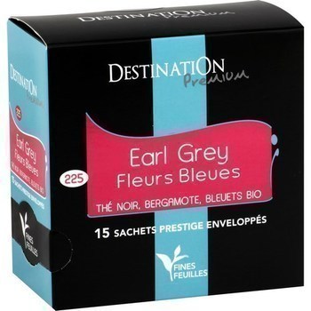 Th noir bergamote bleuets bio Earl Grey Fleurs bleues 15x2 g - Epicerie Sucre - Promocash Prigueux