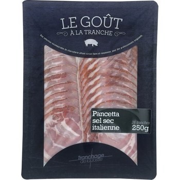 Pancetta sel sec italienne 250 g - Charcuterie Traiteur - Promocash Gap