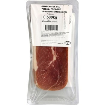 Jambon sel sec 7 mois Espagne 500 g - Charcuterie Traiteur - Promocash Arles