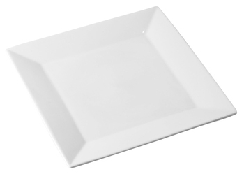 Assiette porcelaine blanche carre 25x25 cm - Bazar - Promocash Moulins Avermes