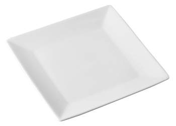 Assiette porcelaine blanche carre 19x19 cm - Bazar - Promocash Saint Lo