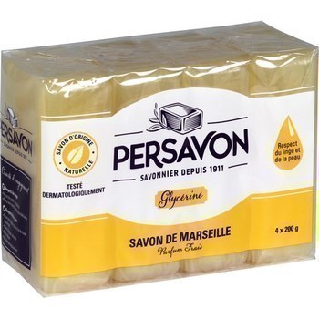 Savon de Marseille parfum frais glycrin 4x200 g - Hygine droguerie parfumerie - Promocash Bziers