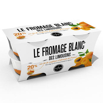 4X125G FR BLANC ABRICOT 40% - Crmerie - Promocash Limoges