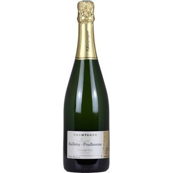Champagne Premier Cru brut Rserve Jean Baillette-Prudhomme 12,5 75 cl - Vins - champagnes - Promocash LA FARLEDE