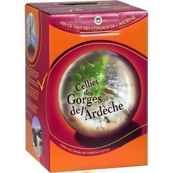 Vin de pays des Coteaux de l'Ardche Cellier Gorges de l'Ardche 12,5 5 l - Vins - champagnes - Promocash Vichy