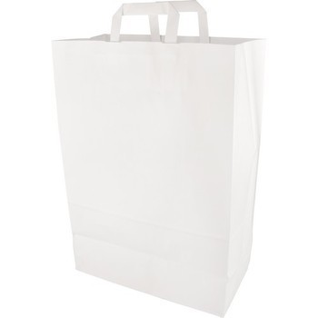 Sacs en papier portables 44x32x17cm blanc x50 - Bazar - Promocash Valenciennes