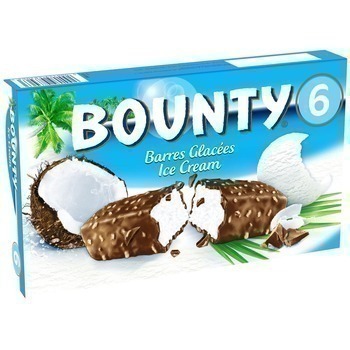 234G 6 BARRES GLACEES BOUNTY - Surgels - Promocash Chateauroux