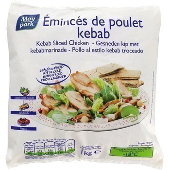 Emincs de poulet halal Kebab 1 kg - Surgels - Promocash Carcassonne