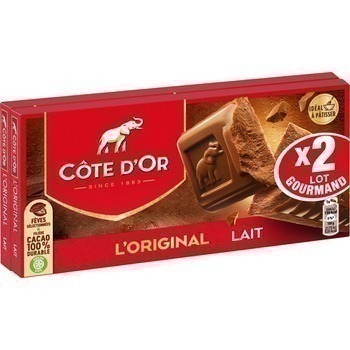 PAK 2X200G CHOCO.LAIT COTE OR - Epicerie Sucre - Promocash Bziers