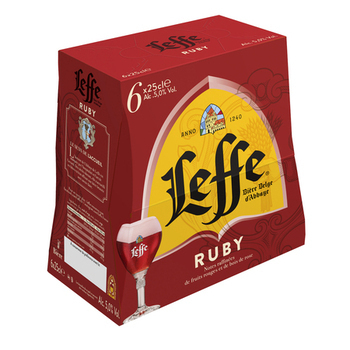 6X25 CL LEFFE RUBY 5% - Brasserie - Promocash Cholet