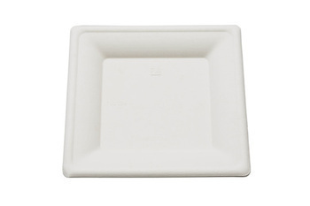 Assiette carree 15x15cm bio - Bazar - Promocash Promocash Morzine