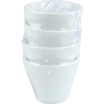 Mini pot rond en porcelaine x4 - Bazar - Promocash Brive