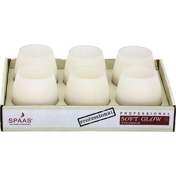 Bougies verre Soft Glow ivoire - Bazar - Promocash Guret