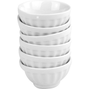 Mini bols blancs en porcelaine x6 - Bazar - Promocash Laval
