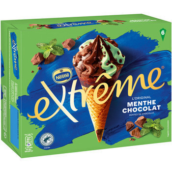 6 CONES EXTREME MENT CHOC 426G - Surgels - Promocash Grenoble