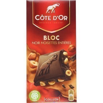 Chocolat noir Bloc raisins noisettes entires 180 g - Epicerie Sucre - Promocash Annemasse