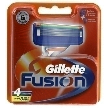 Lames de rasoir x4 Gillette Fusion - Hygine droguerie parfumerie - Promocash Boulogne