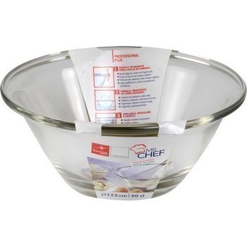 Saladier en verre 17,5 cm 50 cl Mr Chef 336537 - Bazar - Promocash Ales