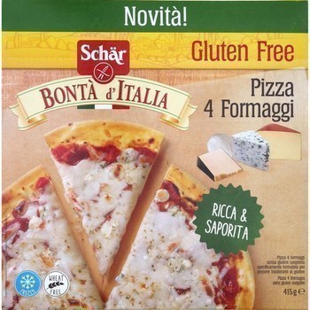 Pizza 4 fromages sans gluten 415 g - Surgels - Promocash Villefranche