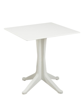 TABLE CARREE PONENTE BLANC - Bazar - Promocash Rouen