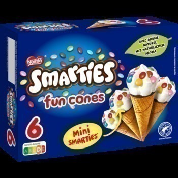 234G SMARTIES FUN CONES X 6 - Surgels - Promocash Quimper