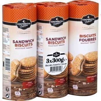 Biscuits fourrs cacao 3x300 g - Epicerie Sucre - Promocash Macon