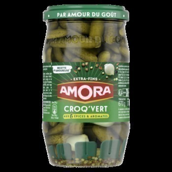 370G CORNICHON EXTRA FIN AMORA - Epicerie Sale - Promocash Lorient