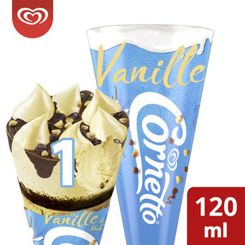 120ML CORNETTO VANILLE - Surgels - Promocash La Rochelle