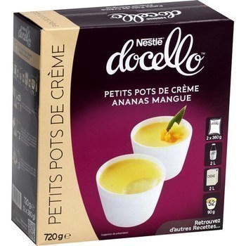 Petits pots de crme ananas mangue 2x360 g - Epicerie Sucre - Promocash 