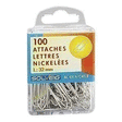 Attaches-lettres nickelées - la boîte de 100 - Bazar - Promocash Nancy