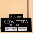 Serviettes gaufrées 2 plis Olympia 38x38 vanille x50 - Bazar - Promocash Pontarlier