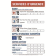 Pancarte consignes 'Services d'Urgence' 20x30 cm - Bazar - Promocash Montluçon