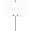 Etiquette vierge 7 x 5 cm blanche avec pique inox x10 - Bazar - Promocash Aurillac