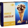 Glace vanille chocolat avec noisettes caramélisées x6 - Surgelés - Promocash Albi