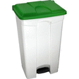 Container plastique à pédale 90 L couvercle vert - Bazar - Promocash Albi