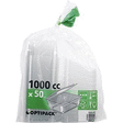 Boîte à couvercle charnière pour utilisation froide 100 ml Optipak - le paquet de 50 boîtes. - Bazar - Promocash Vesoul