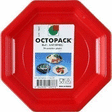 Assiettes plates octogonales rouge x50 - Bazar - Promocash Evreux