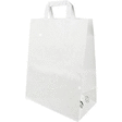 Cabas papier blanc 26+14+33 cm x50 - Les incontournables de la vente à emporter - Promocash Montluçon