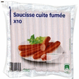 Saucisse cuite fume 10x35 g - Charcuterie Traiteur - Promocash Aix en Provence