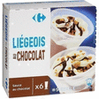 Liégeois au chocolat sauce au chocolat x6 - Surgelés - Promocash Libourne