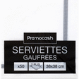 Serviettes gaufres 2 plis 38x38 cm blanc Olympia x50 - Bazar - Promocash Aix en Provence