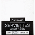 Serviettes gaufres 2 plis 38x38cm blanc x50 - Bazar - Promocash Limoges