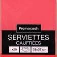 Serviettes gaufres 2 plis 38x38 rouge x50 - Bazar - Promocash Gap