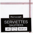 Serviettes gaufrées 2 plis 38x38 Bistrot x50 - Bazar - Promocash Charleville