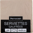 Serviettes gaufres 2 plis kraft 38x38 x50 - Bazar - Promocash Nantes