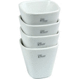 Mini pots blancs en porcelaine x4 - Bazar - Promocash Valence